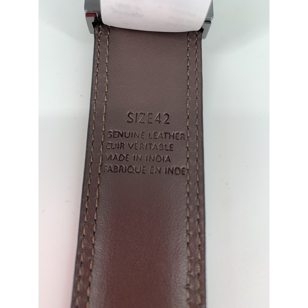 Robert Graham Belt Mens 42 Brown Leather Reversible Paisley Buckle NEW - Picture 6 of 7